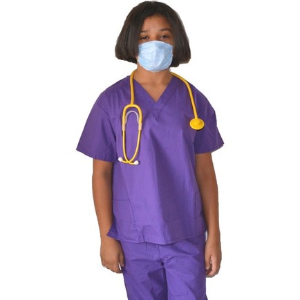Kids Doctor Costume with Scrubs and Mask