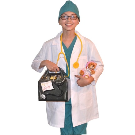 Kids Doctor Costume with Lab Coat and Scrubs Bear